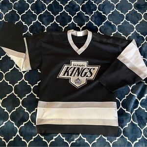 Vintage Los Angeles Kings Black and Gray Jersey